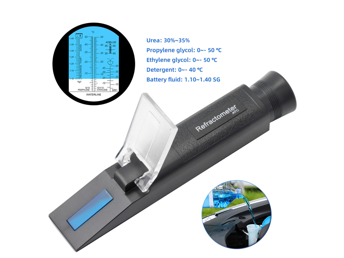 Refractómetro Multifuncional Para Anticongelante Automotriz, Probador De Anticongelante, Líquidos Para Baterías De Urea-glicol
