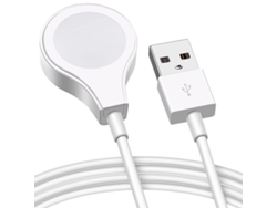 Cable magnético inalámbrico de carga rápida con USB para Apple Watch Series 5 - Blanco