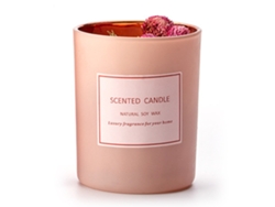 Vela perfumada con forma de taza galvanizada rosa, 150 ml, duración de combustión de 28 horas, Neveance