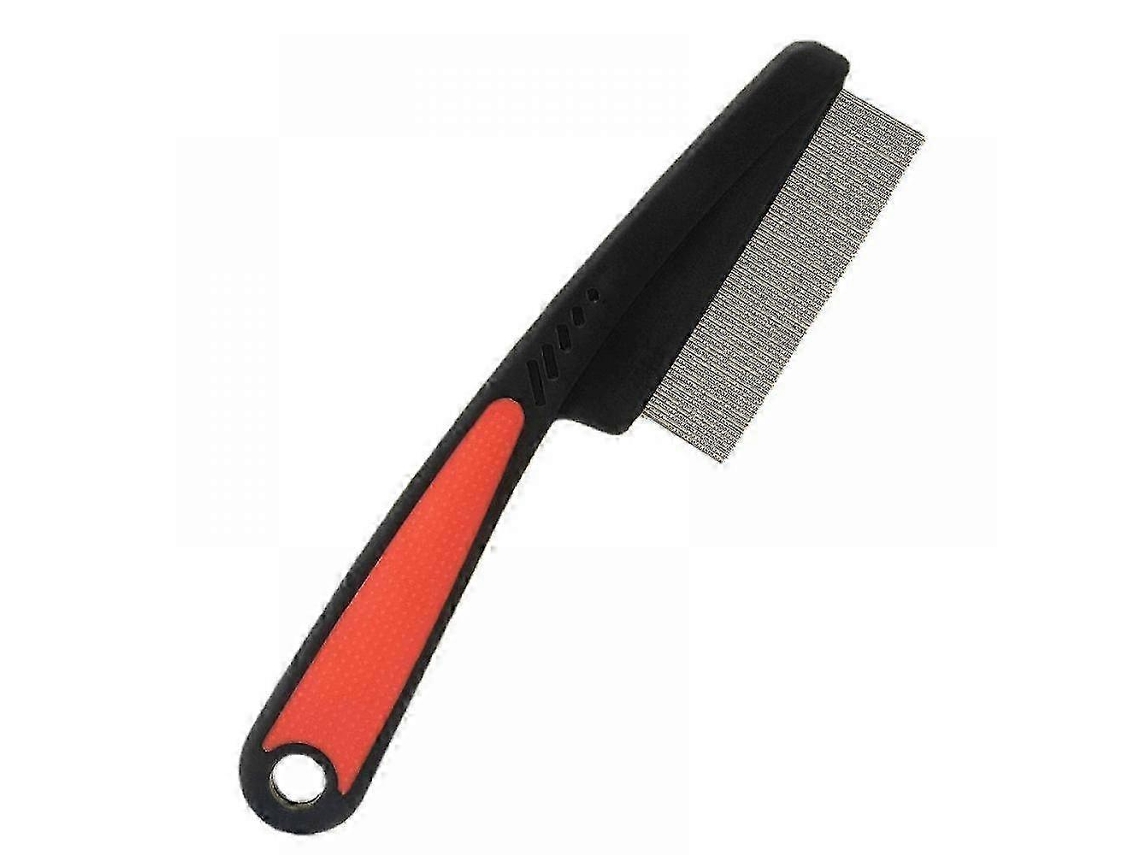 Peine anticaspa de acero inoxidable con dientes finos, multifuncional para el cuidado del cabello de niños y adultos, Jinyubo Store (negro)