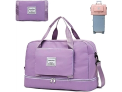 Bolsa De Viaje Plegable Knowledee Con Separación Seco/húmedo Impermeable Gran Capacidad 20-35l Morado