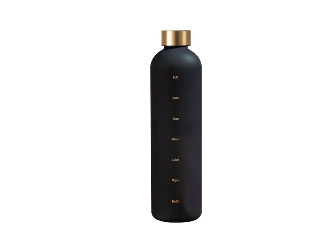 Garrafa De Água Esportiva De 1l Com Gradiente De Cor preto Escolar