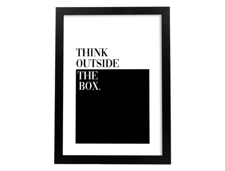 Póster NACNIC con Ilustración de Think Outside The Box Estilo Mensaje Inspiracional