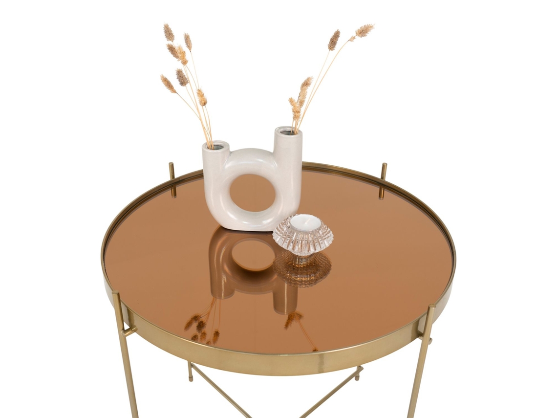 Mesa de café de acero aspecto de latón Ø 48 x 48 cm HOUSE NORDIC