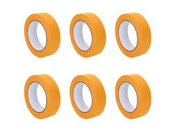 Juego de 6 cintas de carrocero para pintar Vidaxl, amarillas, papel