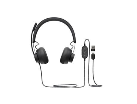 Logitech Zone Wired Uc Diadema Diadema Negro
