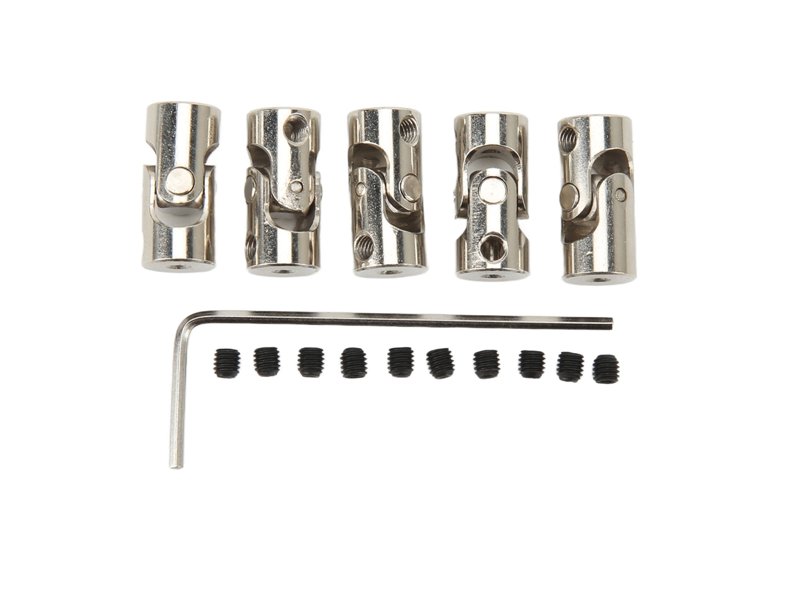 5pcs Acoplamiento De Cardán Universal De 2mm 2 Secciones Conector Para Coche Barco Rc