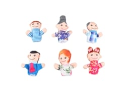 Juego De 6 Adorables Títeres De Dedo De Peluche, Accesorios Familiares Para Contar Cuentos.