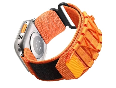 Correa Nylon Militar para Apple Watch Series 6 44Mm Naranja ¡ANTIMPACTO!