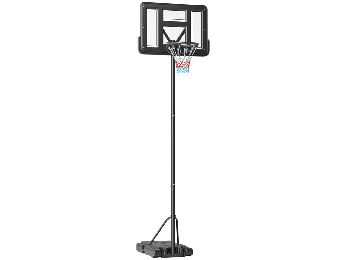 Canasta De Baloncesto 2 En 1, Altura 230-305 Cm, Aro Y Tablero Con Ruedas