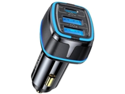 Cargador Carro Usb-c Portas Pps Yizhood Negro