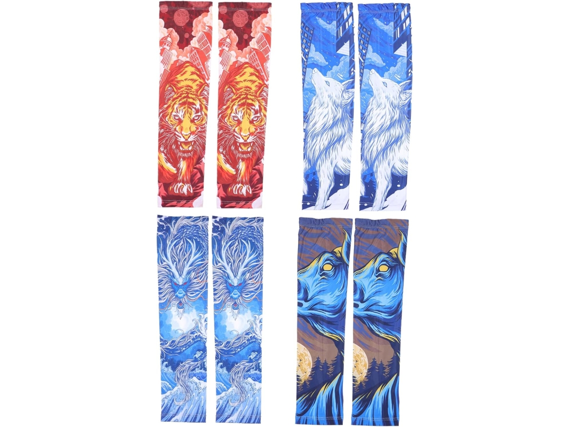 4 Pares De Mangas Refrescantes Para Protección Al Correr Y Andar En Bicicleta.