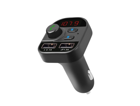 Transmisor FM inalámbrico Bluetooth Reproductor de MP3 para coche Cargador USB 3.1A Rápido CZ-MP3-22 Negro PETHUEL