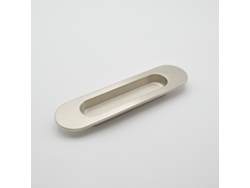Tirador De Copa Ovalado Para Mueble En Zamac 150x40 Mm Niquelado Cepillado