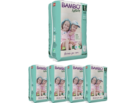 Pañales Pantalón BAMBO NATURE T6 (Pack 5x18 - 18 kg)