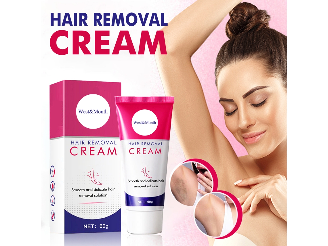 Crema depilatoria suave con extracto de flor de cerezo, depilación rápida y eficaz, 60 g