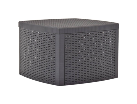 MAISON EXCLUSIVE Mesa auxiliar de plástico color moca 54x54x36,5 cm