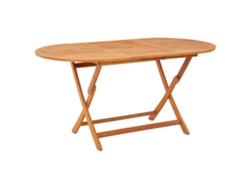 Mesa de jardín plegable de madera maciza de eucalipto (160 x 85 x 75 cm), DKD HOME DECOR