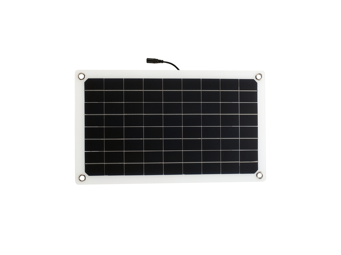 Panel Solar Monocristalino De Silicio De 12 V Y 20 W Con Cargador Portátil Usb Dual Para Camping O Navegación.