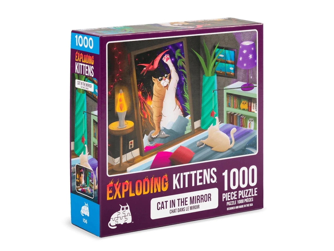 Puzzle EXPLODING KITTENS Cat In The Mirror (1000 Piezas)