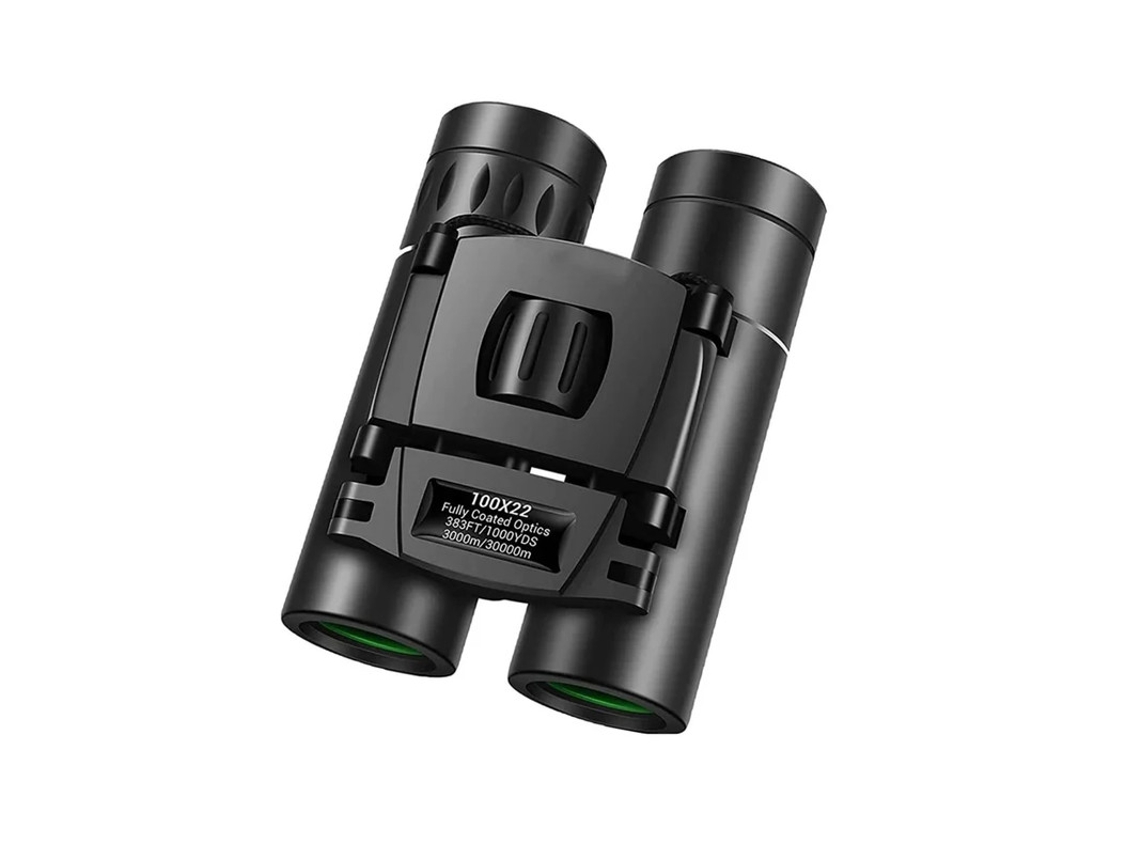 Binoculares profesionales 100x22 negros, portátiles, compactos, 30000 m, alta potencia, Bak4, telescopio óptico de mano para caza y carreras. Bestvite