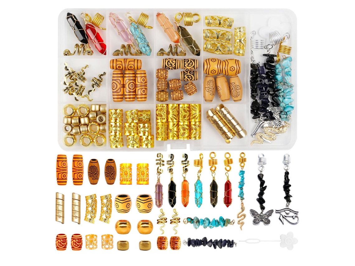 Joyas Para Dreadlocks De Aleación: Brazaletes De Cabello, Anillos Y Colgantes