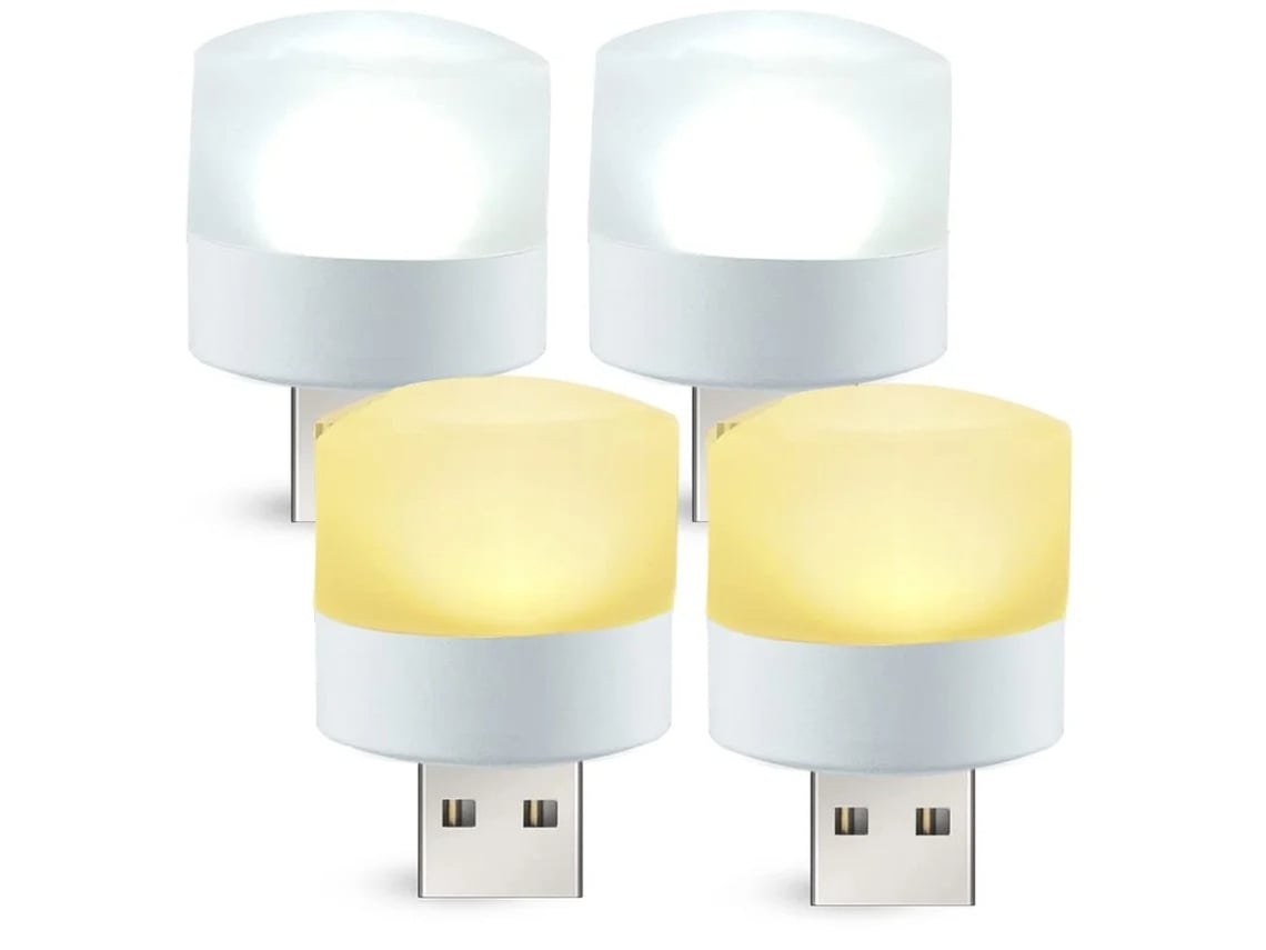 Mini Lámparas Usb Redondas Yizhood Led Blanco Cálido/frío Dc 5v Doméstico/coche Blanco