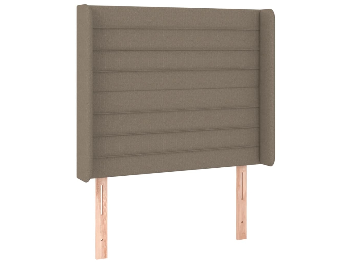 Cabecero VIDAXL Gris Topo Tela (103x16x118/128 cm)