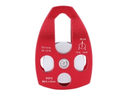 Rebe-polea Individual Grande 30kn Con Cojinete Para Rescate, Escalada En Rocas Y Trabajo Aéreo Al Aire Libre Rojo