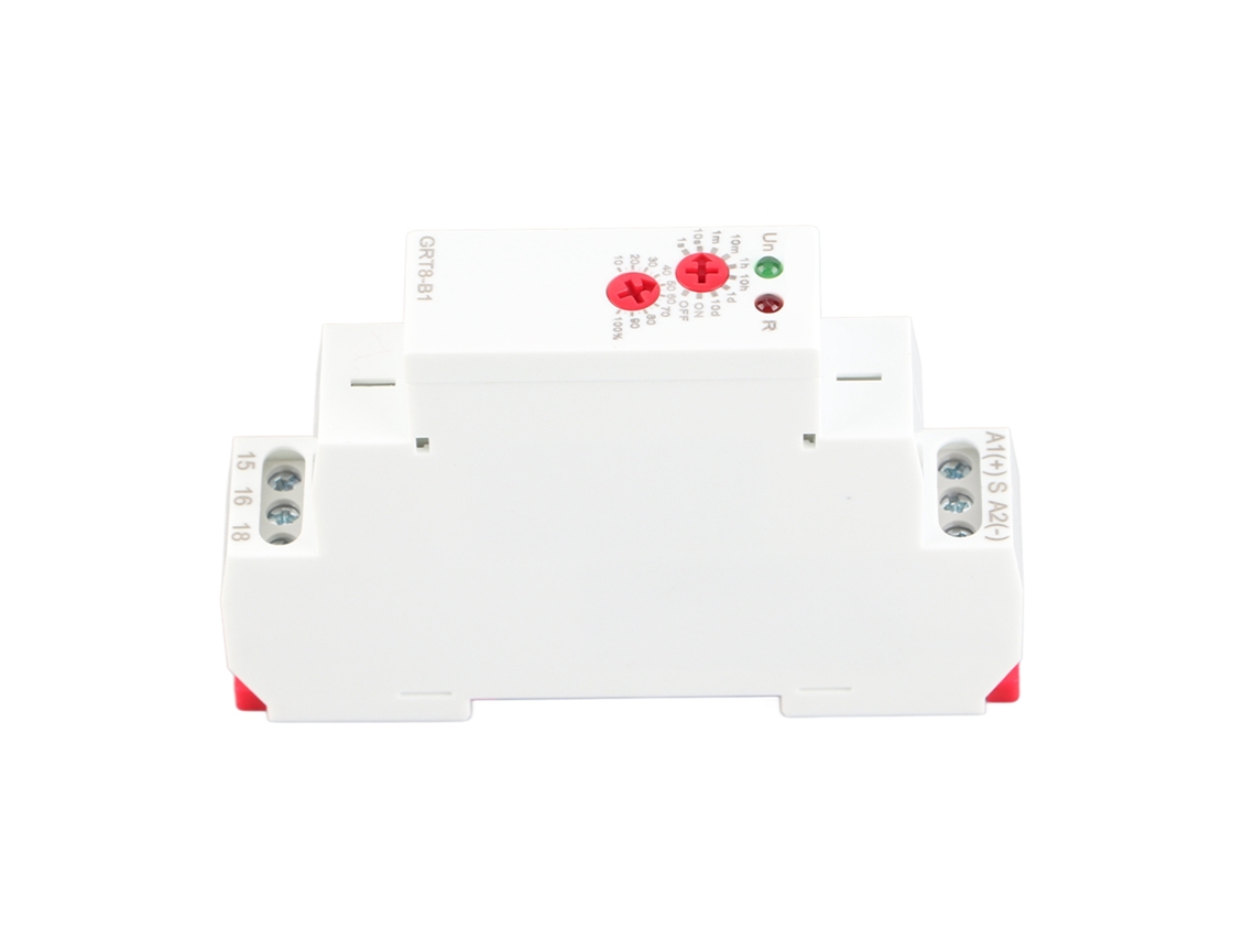 Mini Relé Retardador Para Carril Din Grt8-b1 Ac/dc 12v~240v, Ajustable De 0,1 S A 10 Días Con Led