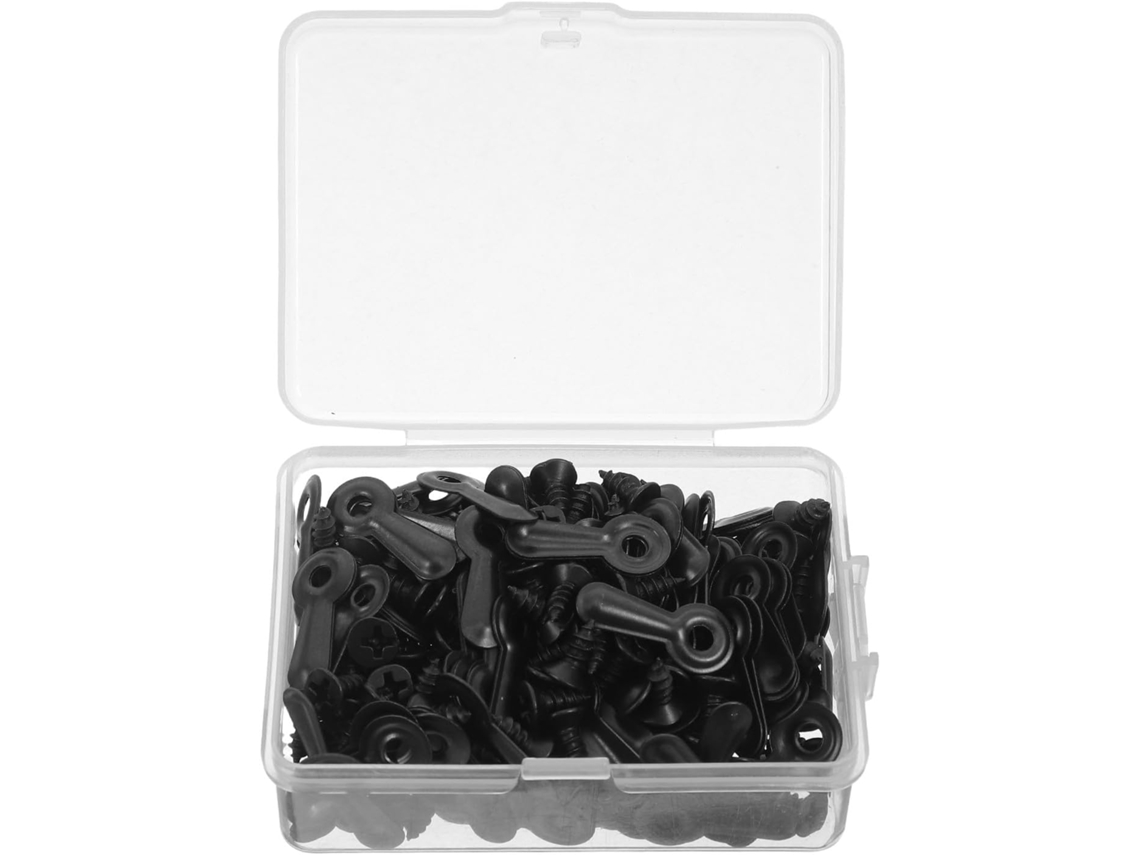 Juego de 160 asas giratorias de metal negro para marcos de fotos, mecanismo de sujeción seguro, liberación rápida, diseño GOKOCO.