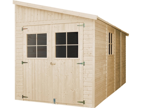 Caseta de Jardín de Madera TIMBELA M340A con Ventanas (8 M² - 244 x 416 x 218 cm)