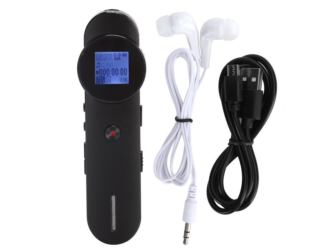 Grabadora De Voz Digital Con Reproducción, Grabadora Portátil Recargable, 32 Gb, Para Clases, Reuniones Y Entrevistas.
