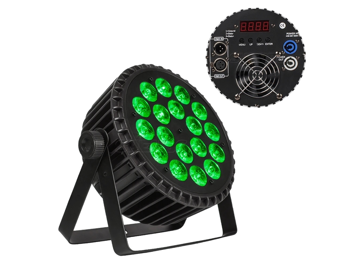 Iluminación de escenario DMX de 216 W, 4 LED de 18 W de larga duración, enchufe UE OEM