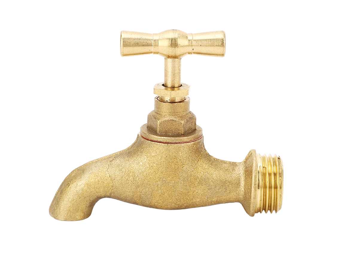 Válvula De Cierre De Agua De Latón G1/2 Pulgada Para Grifo, Para Manguera De Jardín Y Riego.