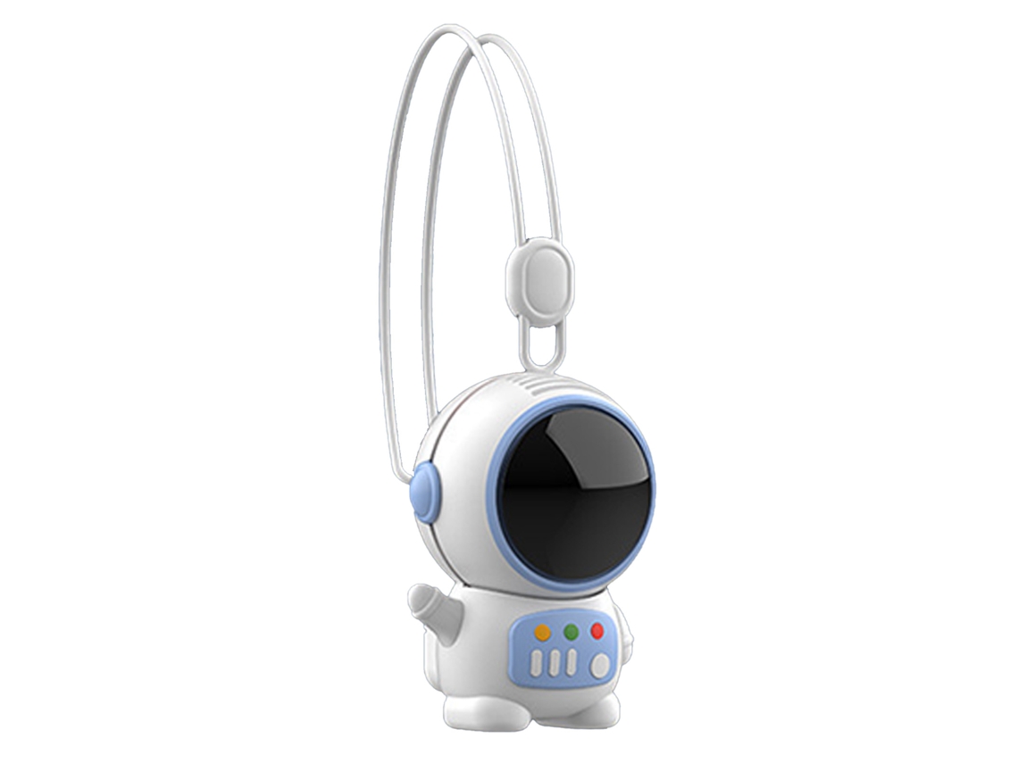 Ventilador De Cuello Portátil Para Astronautas, Sin Aspas, Recargable Por Usb, 2 Velocidades, Azul.
