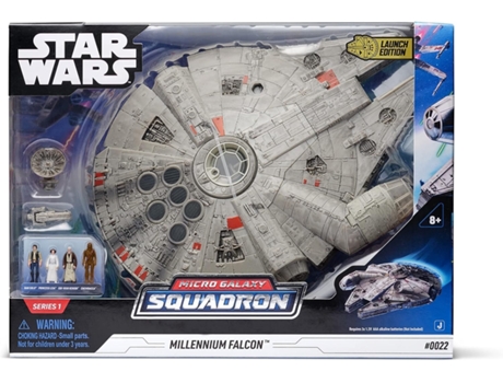 Figura Halcón Milenario Nave Espacial con Luz y Sonido Star Wars Escuadrón Micro Galaxia 25 Cm JAZWARES
