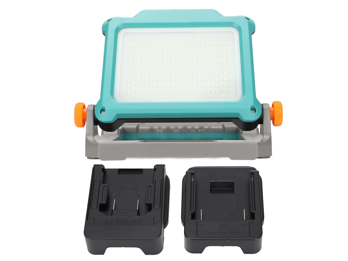 Linterna De Trabajo Led Inalámbrica Recargable De 60 W Y 3000 Lm Con 3 Modos, Compatible Con Bosch, Stanley, Milwaukee, Porte.