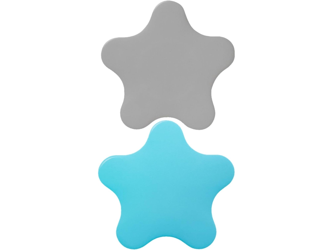 Juego de 2, 12,7 cm, gris, azul, antideslizantes para baño y cocina.