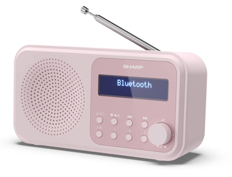 Radio Despertador SHARP Tokyo DR-P420 (Rosa - Digital - Alarma Doble - Batería e Pilas)