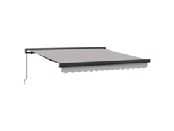 Maison Exclusive - Toldo Retráctil Gris Claro 350 X 250 Cm Tela Y Metal