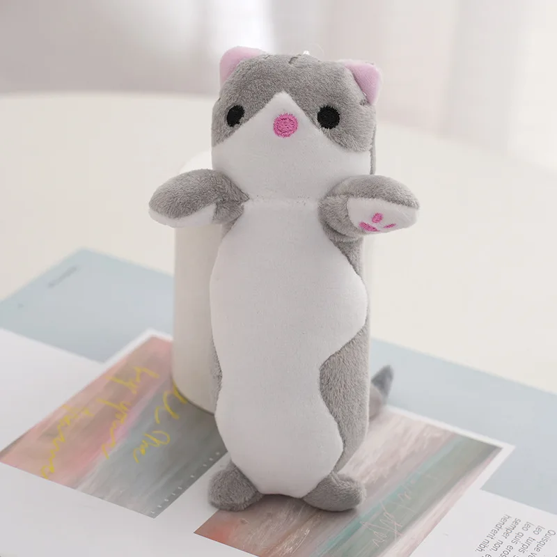 (gris) Nuevo Llavero De Peluche De Gato Largo, Lindo Y Esponjoso, Muñeco De Gato Largo Para Bolso