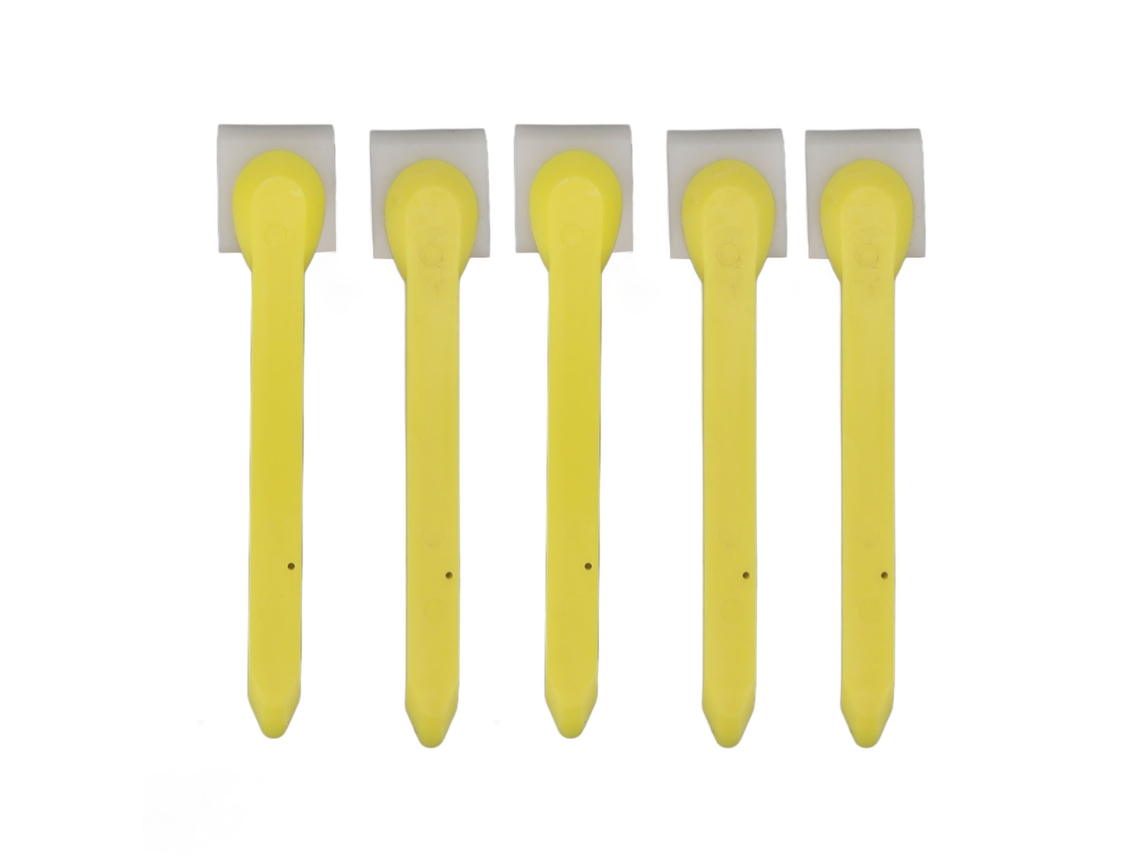 5 piezas de raspador de cuchillas, pegamento, tendón de buey, plástico, ventana manual