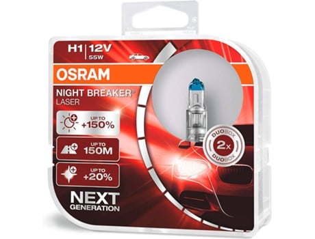 Kit 2 Lámparas Hcb H1 12V55W Night Breaker® Láser Hcb OSRAM