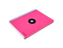 Cuaderno LIDERPAPEL Série Antartik 100g/m² rosa fluo (A4 - Liso)