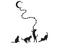Vinilos de Gato Negro para Dormitorios, Decoración Infantil y Artística RNEMITERY