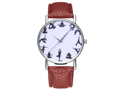 Reloj De Pulsera Zhoulianfa De Piel Para Hombre/mujer, Analógico De Cuarzo, Color Café.