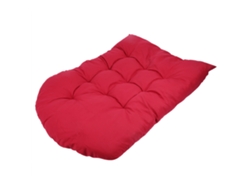 Mecedora con cesta colgante y cojín grueso, accesorio de mobiliario para hogar y jardín, 80 x 120 cm, color vino tinto