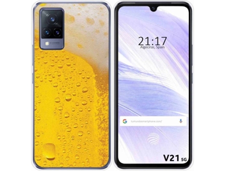 Carcasa Vivo V21 5G TUMUNDOSMARTPHONE Cerveza Multicolor