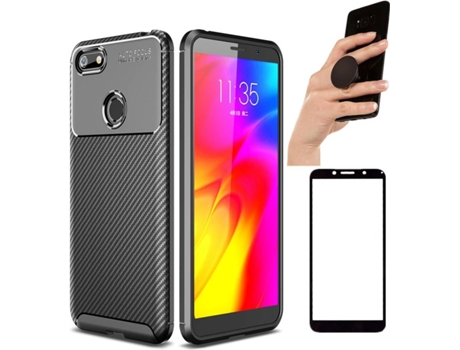 Carcasa, Protector y Popsocket Google Pixel 4A Rugged Carbon Negro